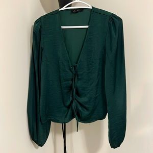 Dark green, small, Forever 21 blouse.